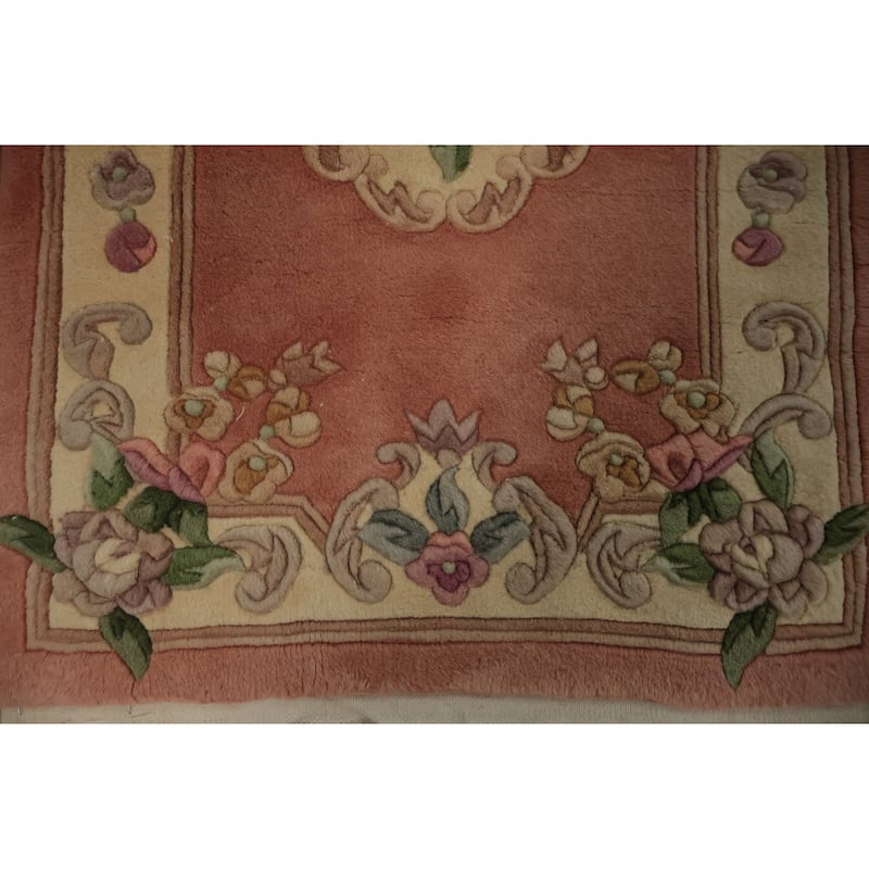 Hand Knotted Oriental 100% Wool Carpet Traditional Floral Pink Art Deco Area Rug - 3' 2'' X 2' 0''
