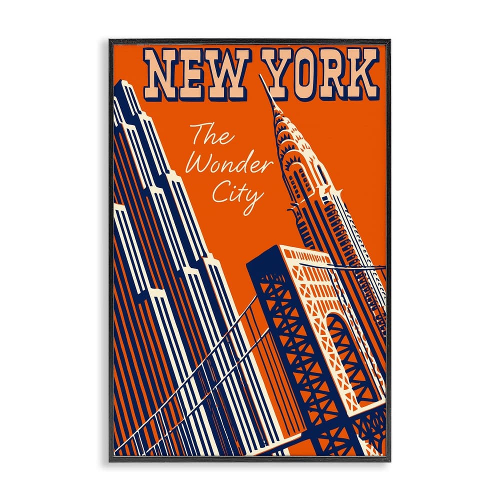 Stupell New York The Wonder City Framed Giclee Art Design By Marcus Jules