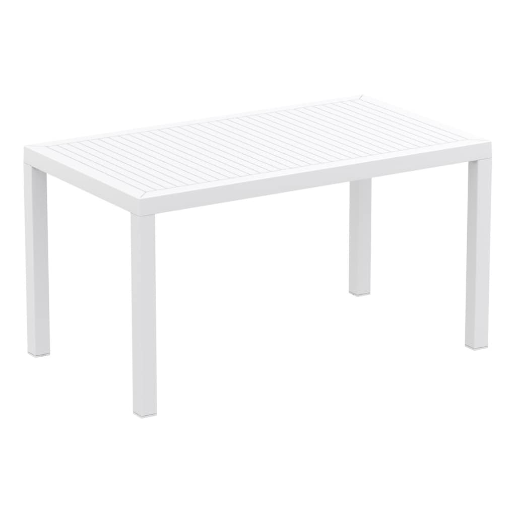 55" White Patio Rectangular Dining Table