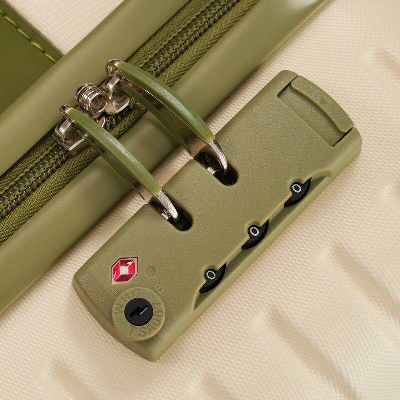 3 Piece Carry on Luggage Set, ABS Hardshell Lightweight Durable Suitcase with Wheels and Duffel Bag & Toiletry Bag, for Travel