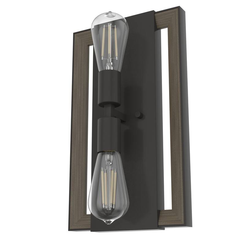 Hunter Woodburn Wall Sconce - Hallway, Bedroom, Artwork - Industrial, Rustic, Transitional - Damp Rated!