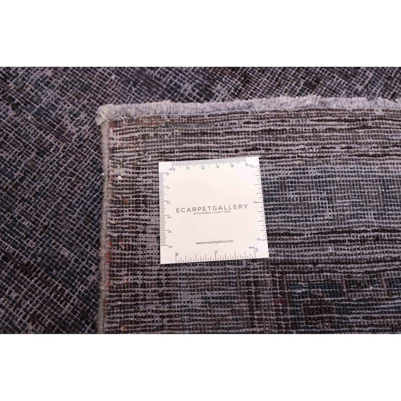 ECARPETGALLERY Hand-knotted Color Transition Dark Burgundy Wool Rug - 9'6 x 12'9