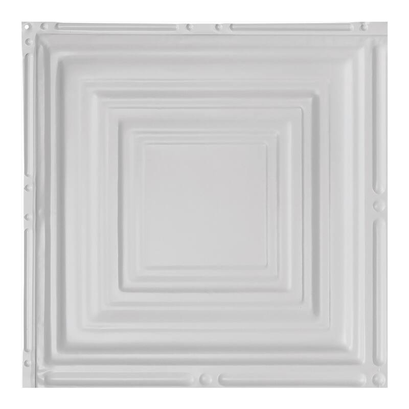 Great Lakes Tin Syracuse Lay-in Ceiling Tile - Matte White - Sample