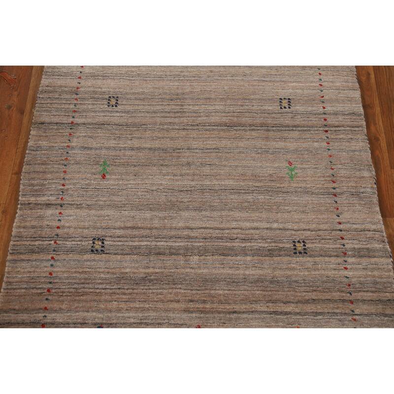 Gabbeh Indian Rug Hand-Knotted Oriental Wool Carpet - 3'0" x 4'10"