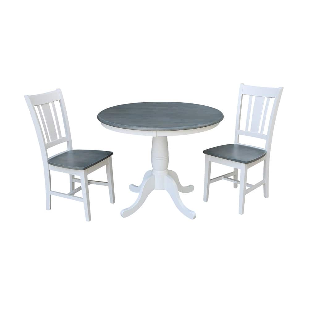 36" Round Top Pedestal Table With San Remo Chairs