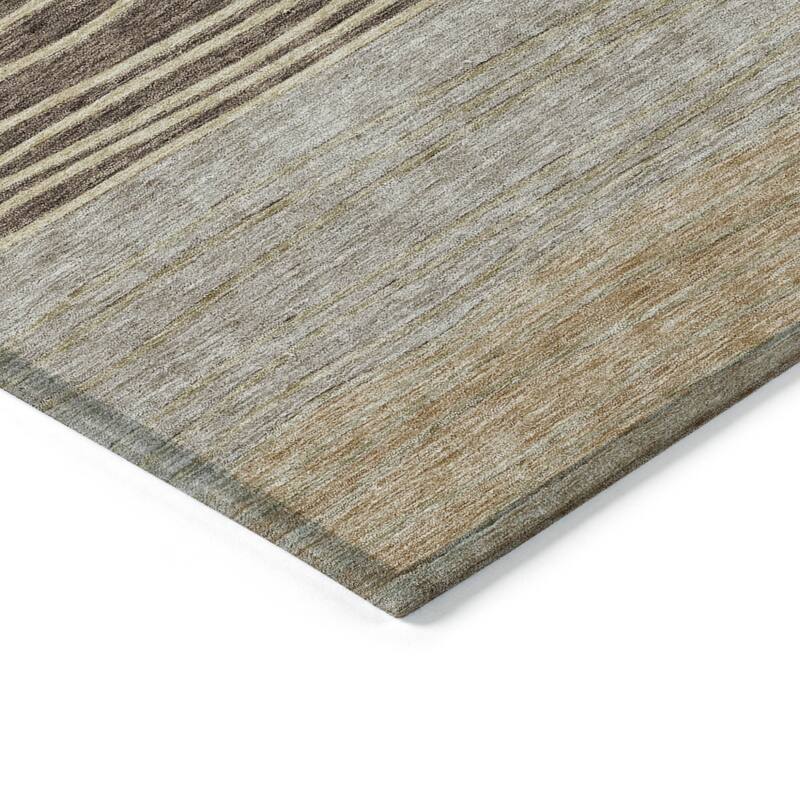 HomeRoots Striped Transitional Rectangle Outdoor Rug