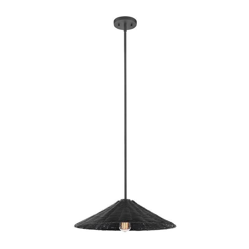 Trade Winds Lighting 1-Light Wicker Pendant