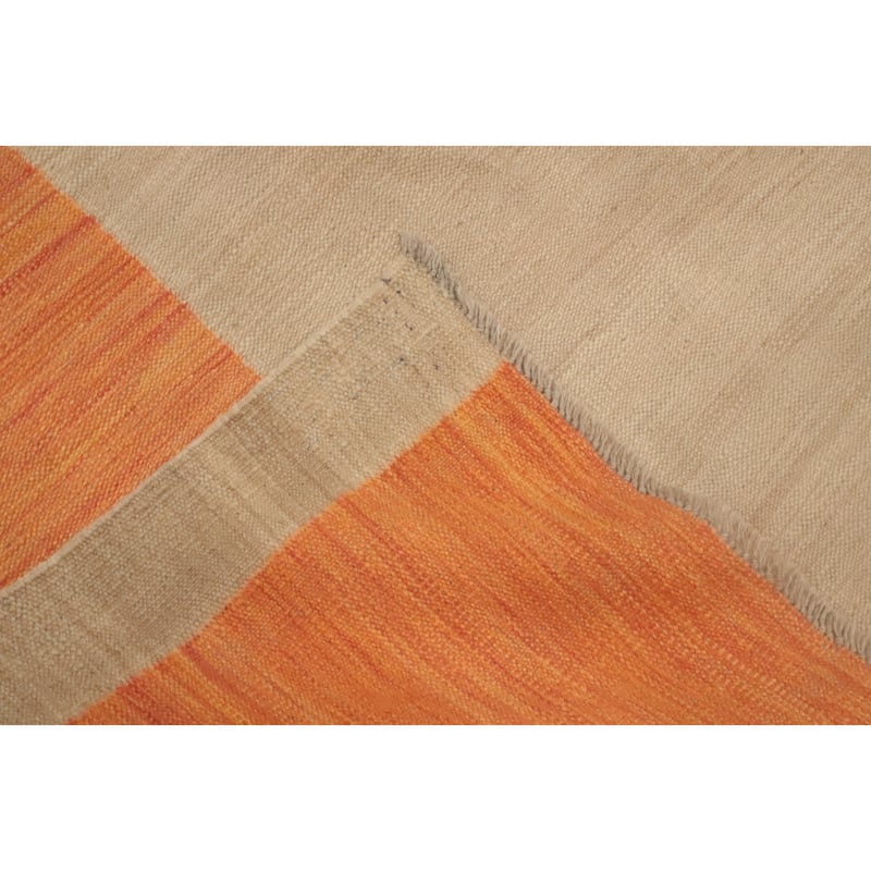 Hand Woven Oriental 100% Wool Carpet Southwestern Tribal Brown Kilim Area Rug - 11' 9'' X 9' 0''