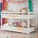 preview thumbnail 2 of 24, Stylish & Simple Twin Bunk Bed,Twin over Twin Floor Bunk Bed with Ladder
