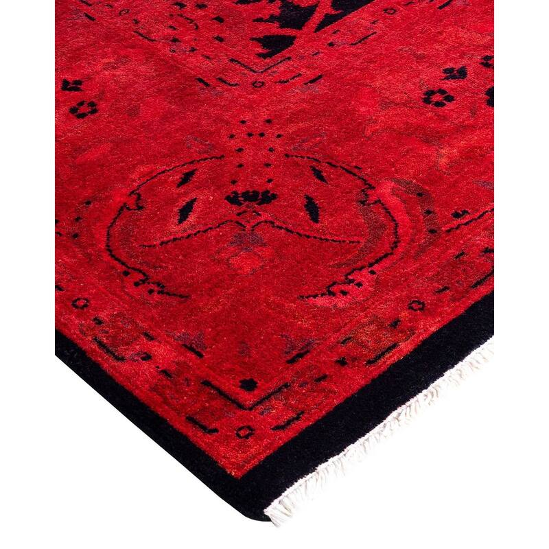 Overdyed, One-of-a-Kind Hand-Knotted Area Rug - Pink - 6' 1" x 9' 2"