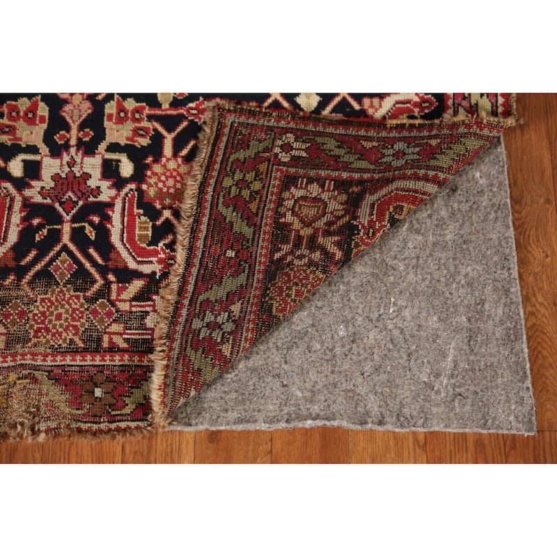 Vegetable Dye Karabagh Persian Antique Runner Rug Handmade Wool Carpet - 3'8" x 19'8"