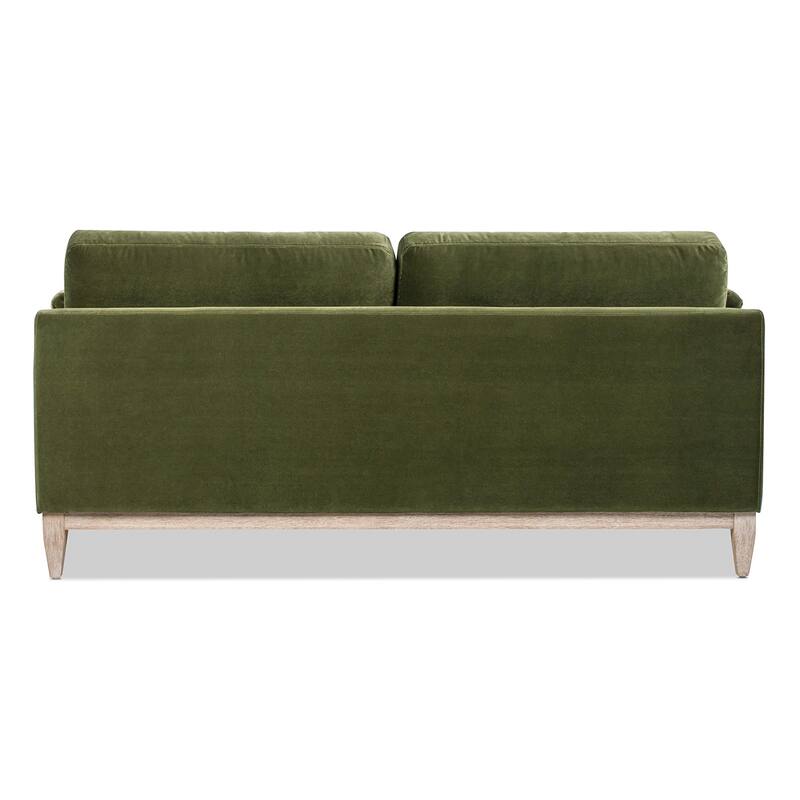 Pasadena 75.5" Velvet Modern Farmhouse Loose Pillow-Back Sofa