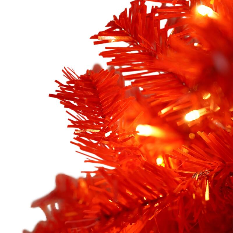 4ft Lighted Santa Hat Style Christmas Tree Set, Set of 2, with 100 LED Lights Each, Perfect for Holiday Decorations