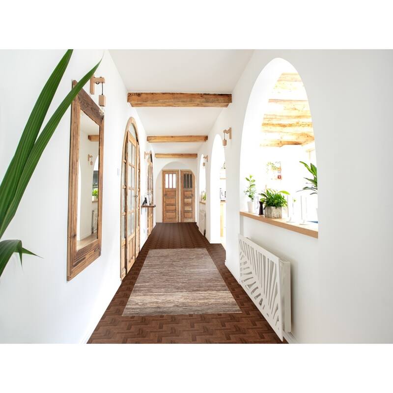 Modern Gabbeh Kashkoli Wool Runner Rug Hand-knotted Oriental Carpet - 2'10" x 9'9"