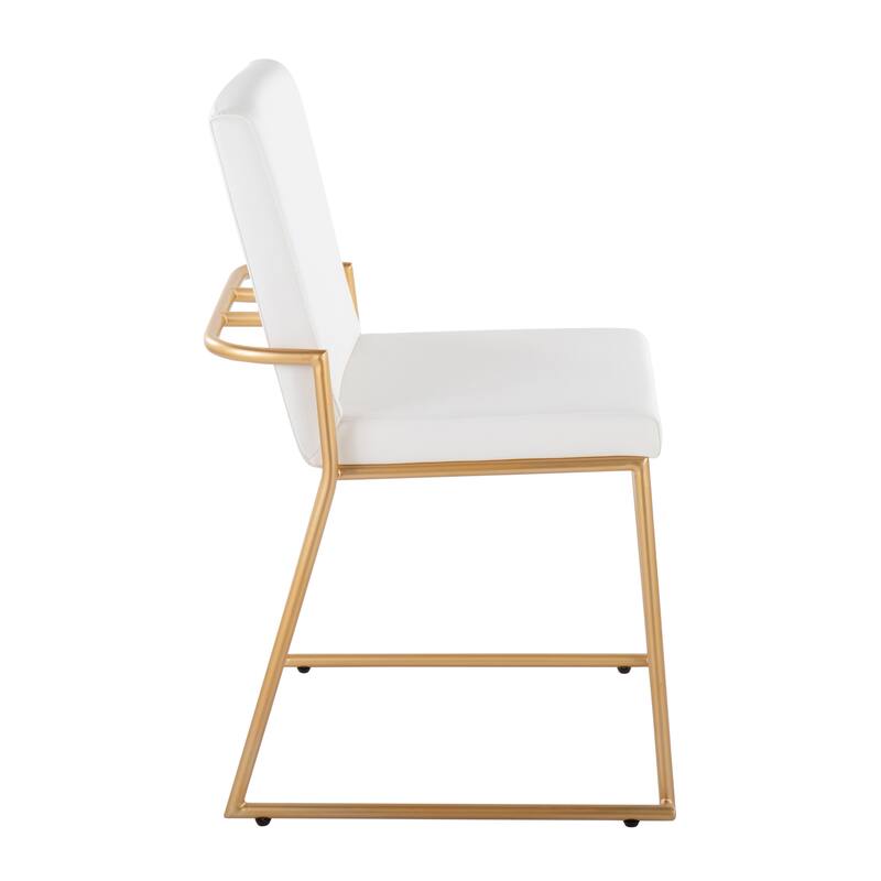 Silver Orchid Jayci Gold Metal Dining Chair (Set of 2)