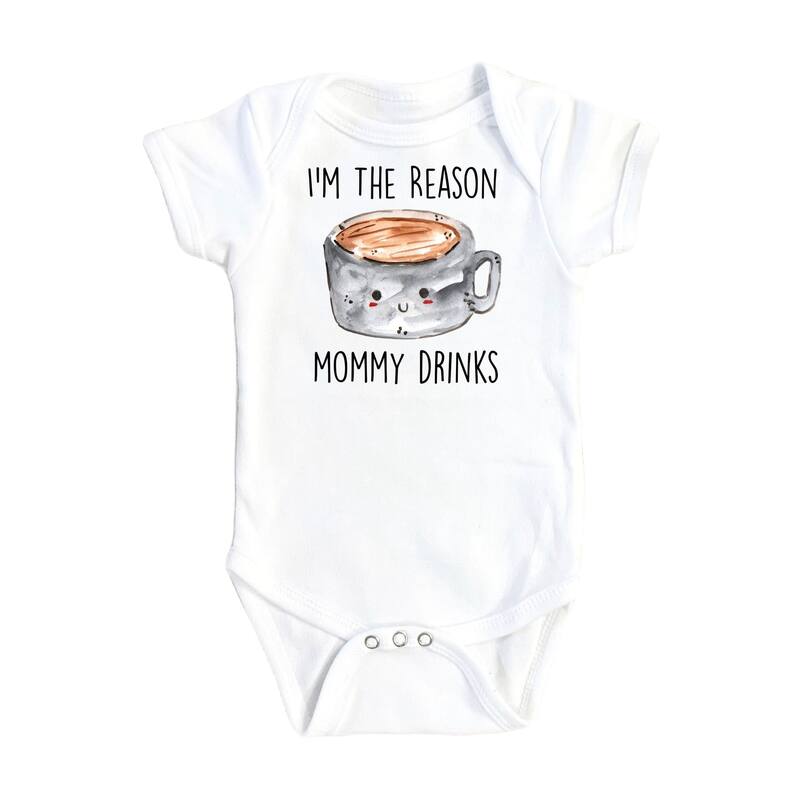 Coffee Mommy Drink - Baby Boy Girl Clothes Infant Bodysuit Funny Cute Newborn - Natural - Newborn