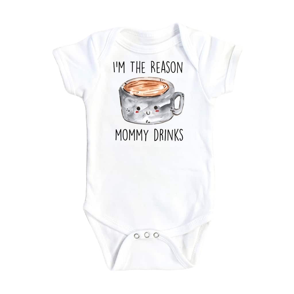 Coffee Mommy Drink - Baby Boy Girl Clothes Infant Bodysuit Funny Cute Newborn