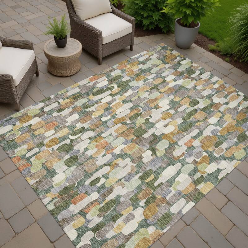 Machine Washable Indoor/ Outdoor Contemporary Drew Chantille Rug