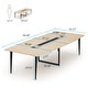 preview thumbnail 6 of 25, 8FT Conference Table,Boat Shaped Meeting Table with Rectangle Grommet