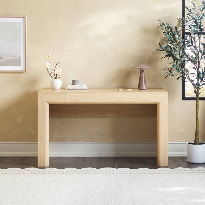 Walker Edison Modern Waterfall Writing Desk - Light Ash