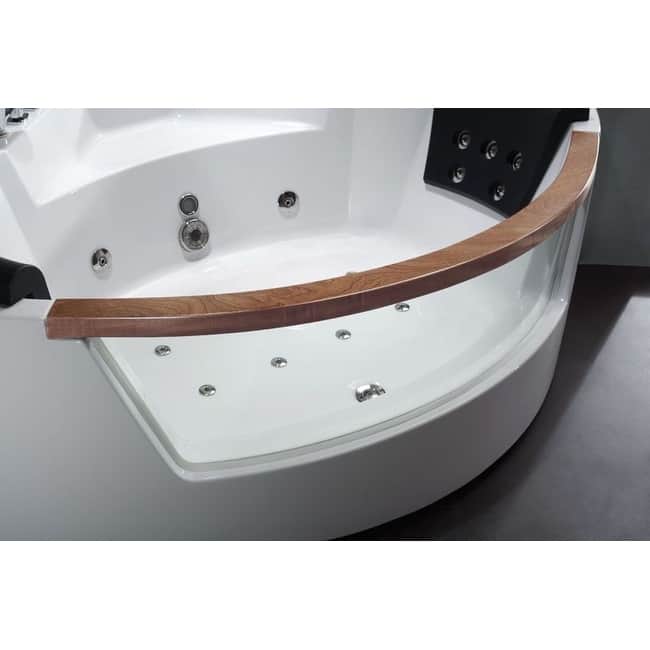 Eago 59" Soaking Bathtub for Corner Installations with Center Drain