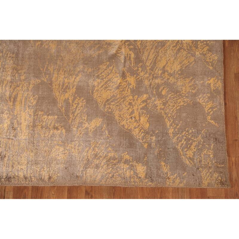 All-Over Abstract Area Rug Hand-Knotted Wool Carpet - 7'7"x 9'8"