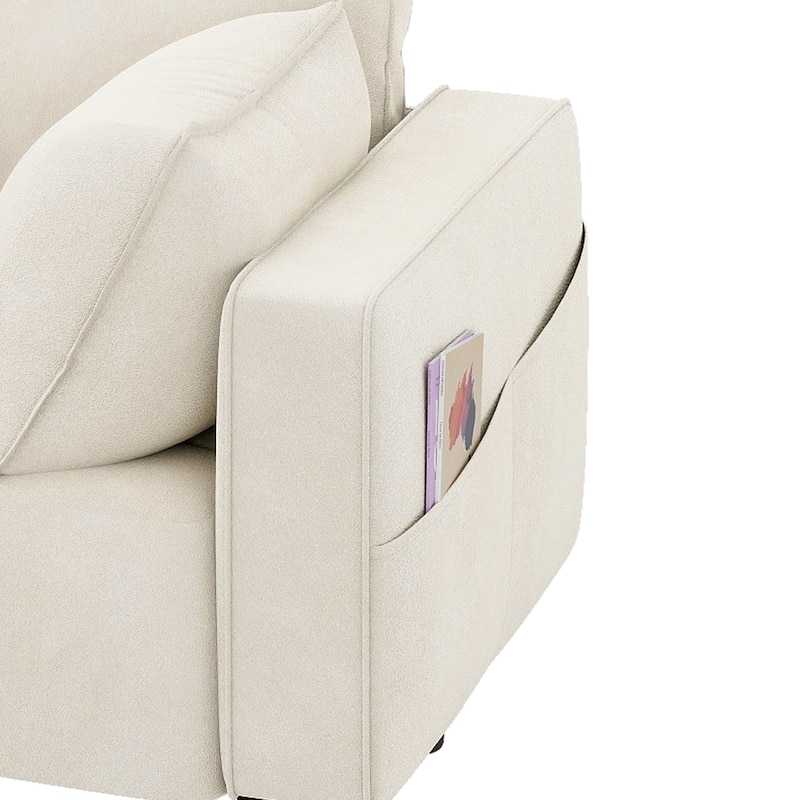 Moasis 56" Velvet Tufted Loveseat Sofa with Button Tufted Seat and Side Storage Pocket