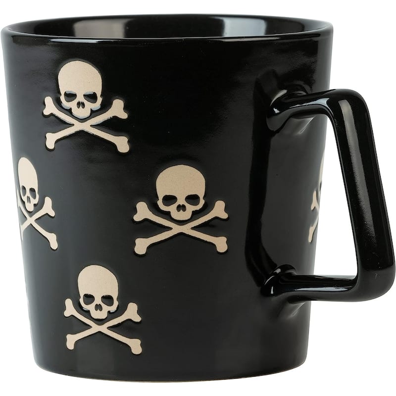 Skull and Crossbones 20 oz Wax Resist Mug, Set of 4