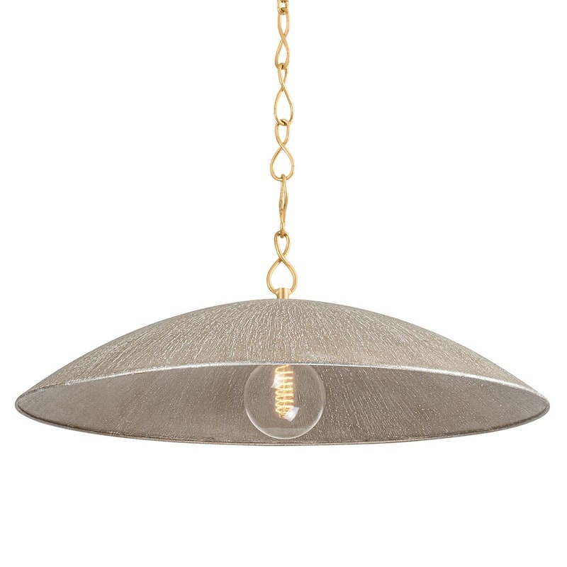 Hudson Valley Lighting BKO1401 Eve 32" Wide Pendant - Vintage Gold Leaf / Textured Warm Silver Leaf