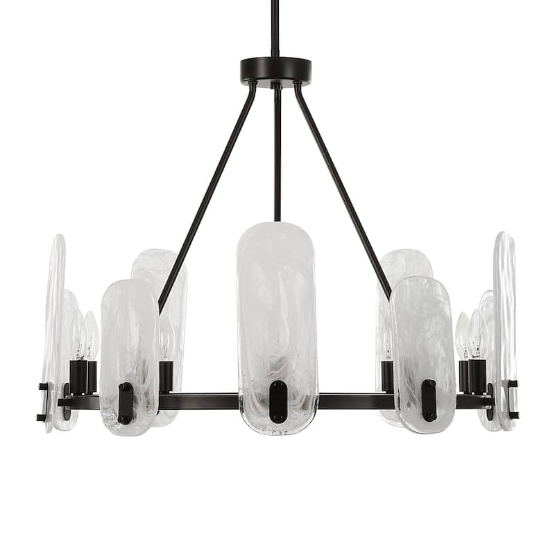 Uttermost Ellipse 10 Light Dark Bronze Chandelier - 28"W x 22.5"H x 28"D