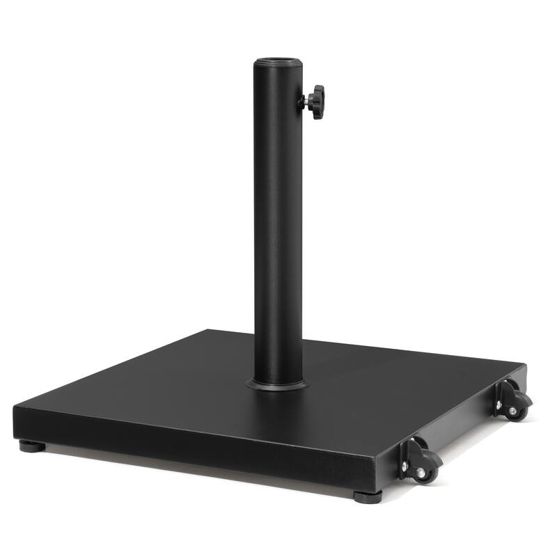 Outdoor Umbrella Base Stand Square Weighted for Patio Market Umbrella - Black-55lbs