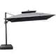 preview thumbnail 64 of 85, 11 x 11 FT Outdoor Square Patio Cantilever Offset Umbrella with Crank and 360 Degrees Rotation
