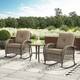 Corvus Salerno Outdoor Handwoven Resin Wicker Rocking Chair