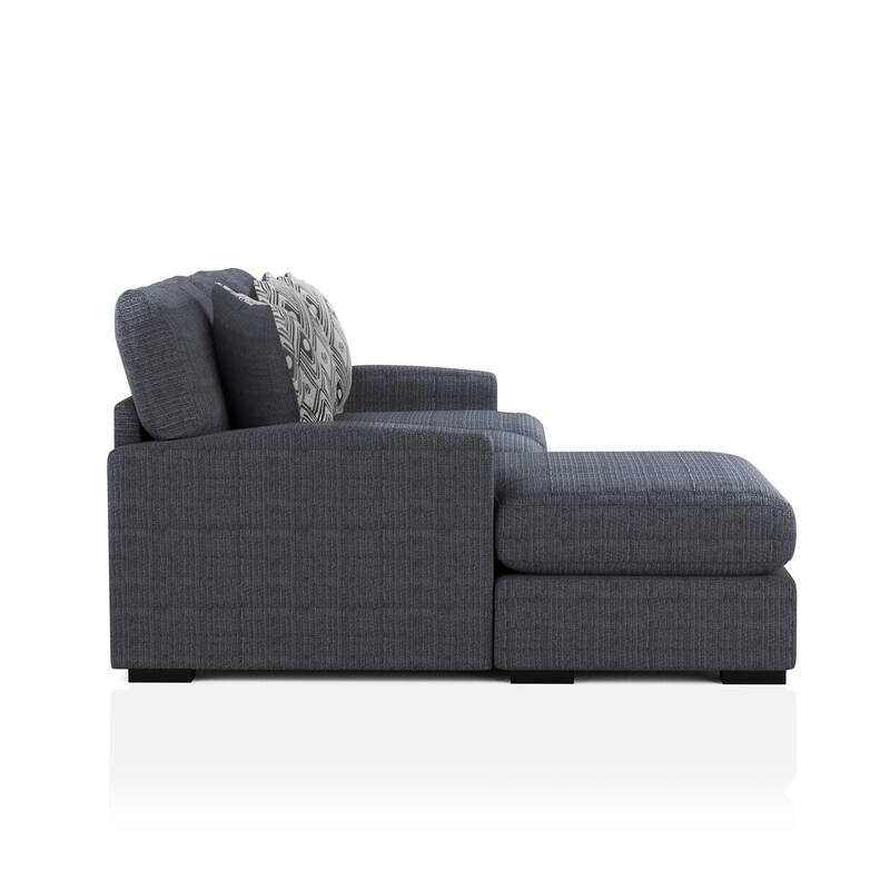 Kintra Contemporary Chenille Cushioned L-Shaped Sectional by Furniture of America