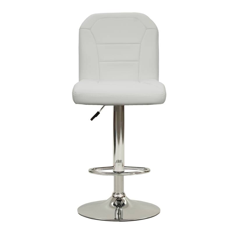BAR STOOL in Faux Leather - White