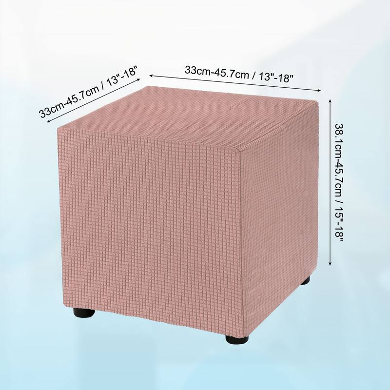 Square Ottoman Cover 18x18x18 inch Polyester Ottoman Slipcovers