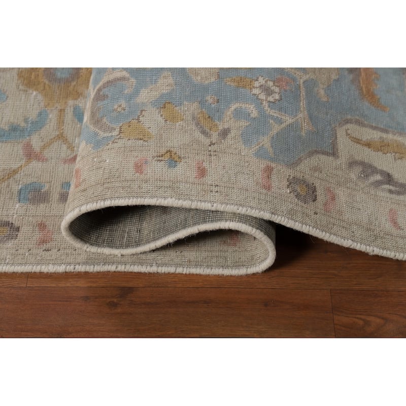 Floral Tabriz Persian Rug Hand-Knotted Traditional Wool Carpet - 7'0"x 10'8"