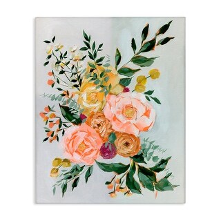 Stupell Brushed Bundle of Flowers Canvas Wall Art Design By Annie ...