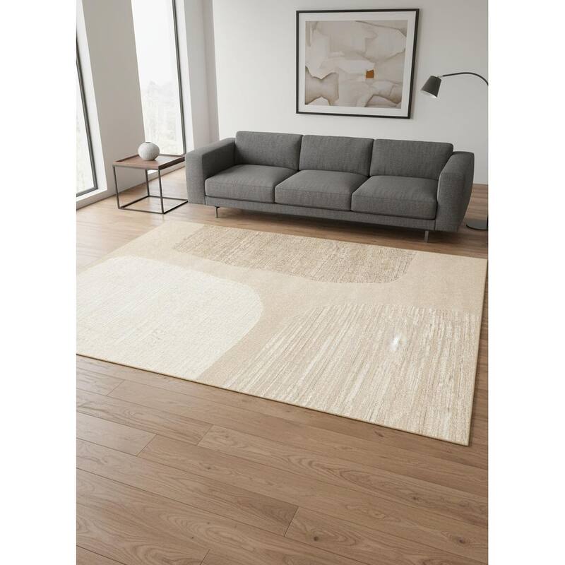 HomeRoots Abstract Modern Rectangle Area Rug - 5' X 8'