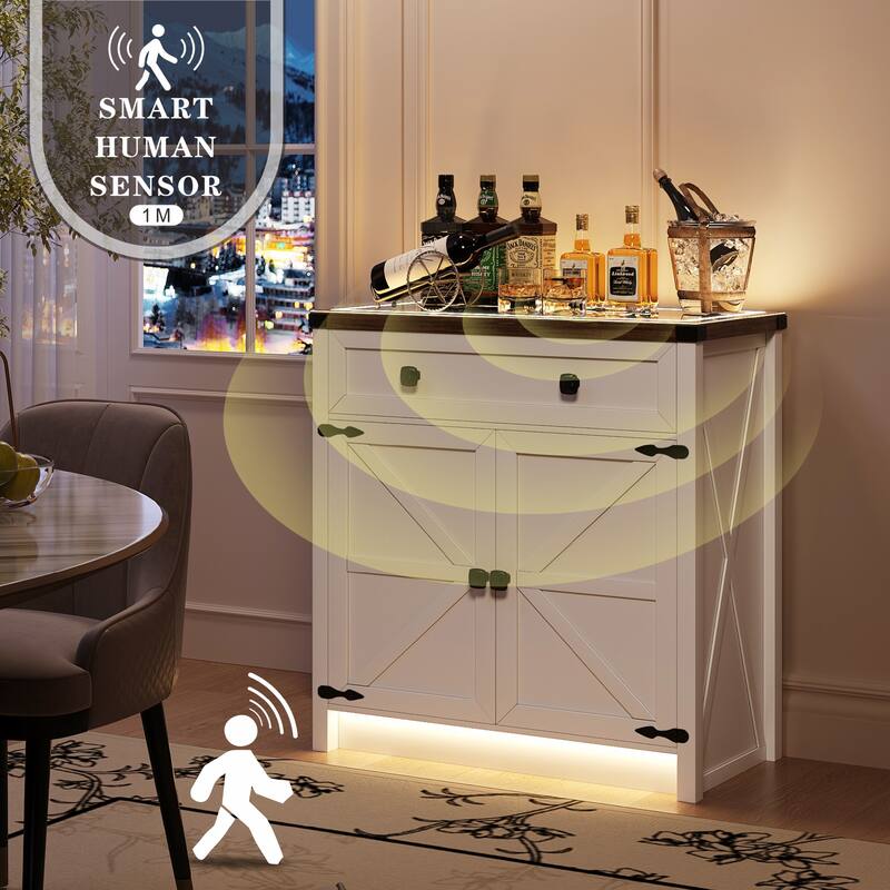 31.5" Wide Sideboard With Led Light