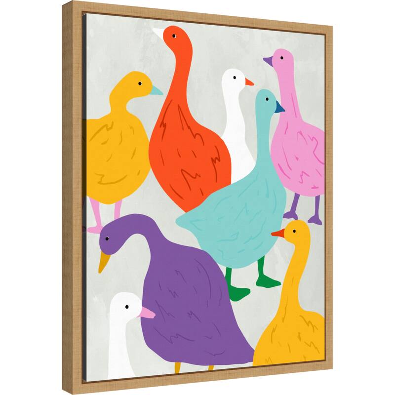 Duck Around a Find Out by Uma Gokhale Framed Canvas Wall Art
