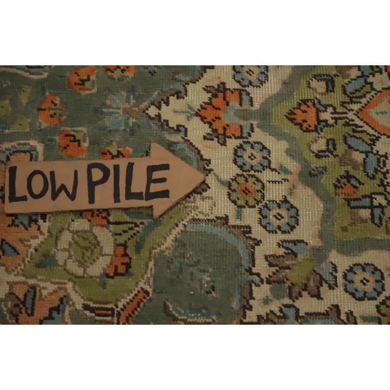 Hand Knotted Oriental 100% Wool Carpet Traditional Floral Oranges & Rust Tabriz Area Rug - 12' 7'' X 9' 6''