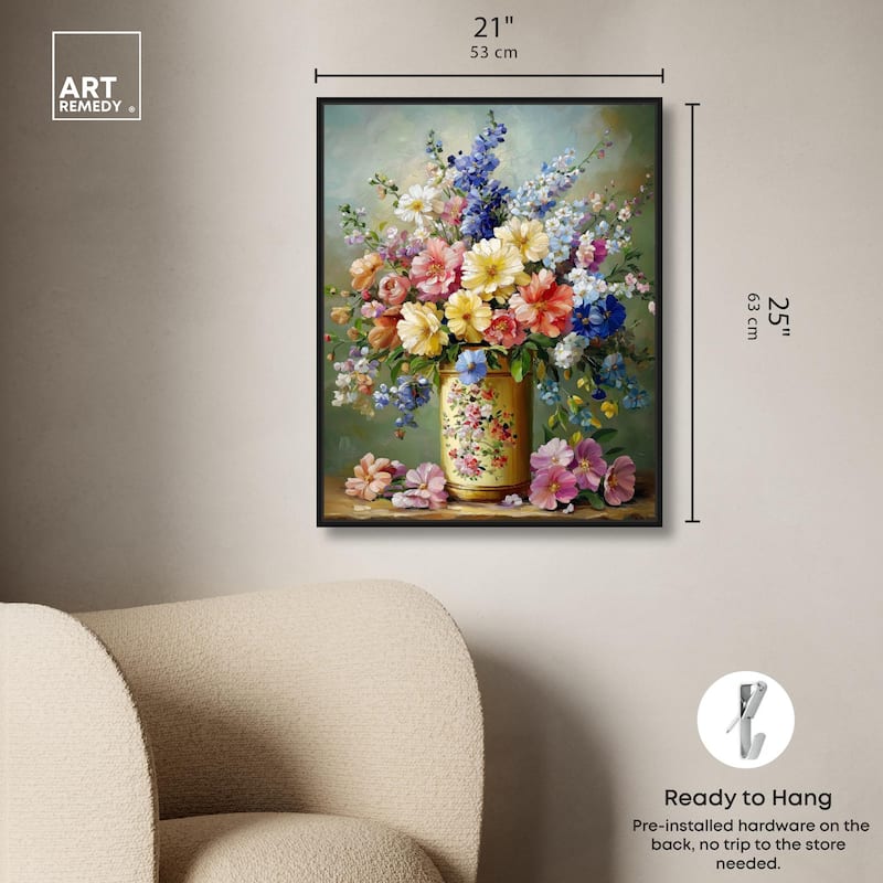 Chromatic Corolla Canvas by Art Remedy