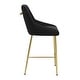 preview thumbnail 2 of 10, Dalton Farm Counter Chair Black & Gold - N/A