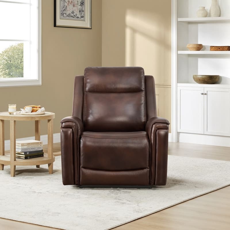 Spruce & Spring Dual Motors Genuine Leather Zero Gravity Recliner with Power Headrest