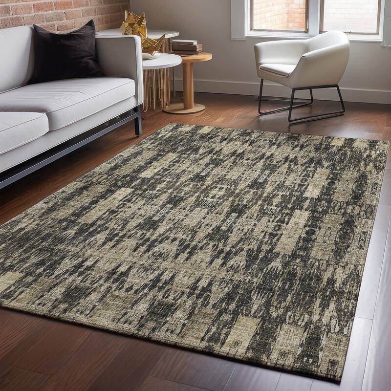 Premium Washable Super Soft Distressed Ombre Mayfield Rug - Black - 3' x 5' - Rectangle