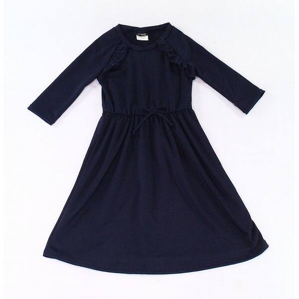 Shop 2 Hip By Wrapper Navy Blue Girls Size 6x Ruffle Trim Tie