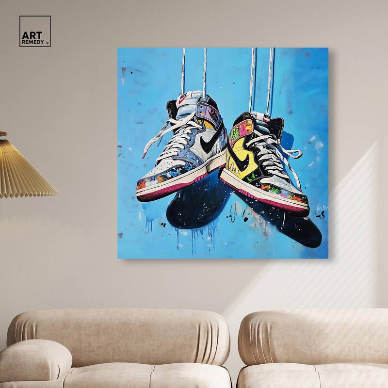 Sneakers and Laces Canvas by Art Remedy, Gallery Wrapped