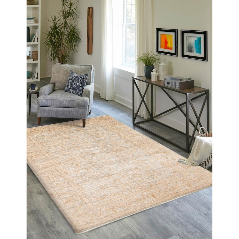 ECARPETGALLERY Hand-knotted Vibrance Grey Wool Rug - 3'10 x 5'9
