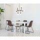 preview thumbnail 10 of 14, Hope 8 Light Pendant in with clear shade - 36 Inch
